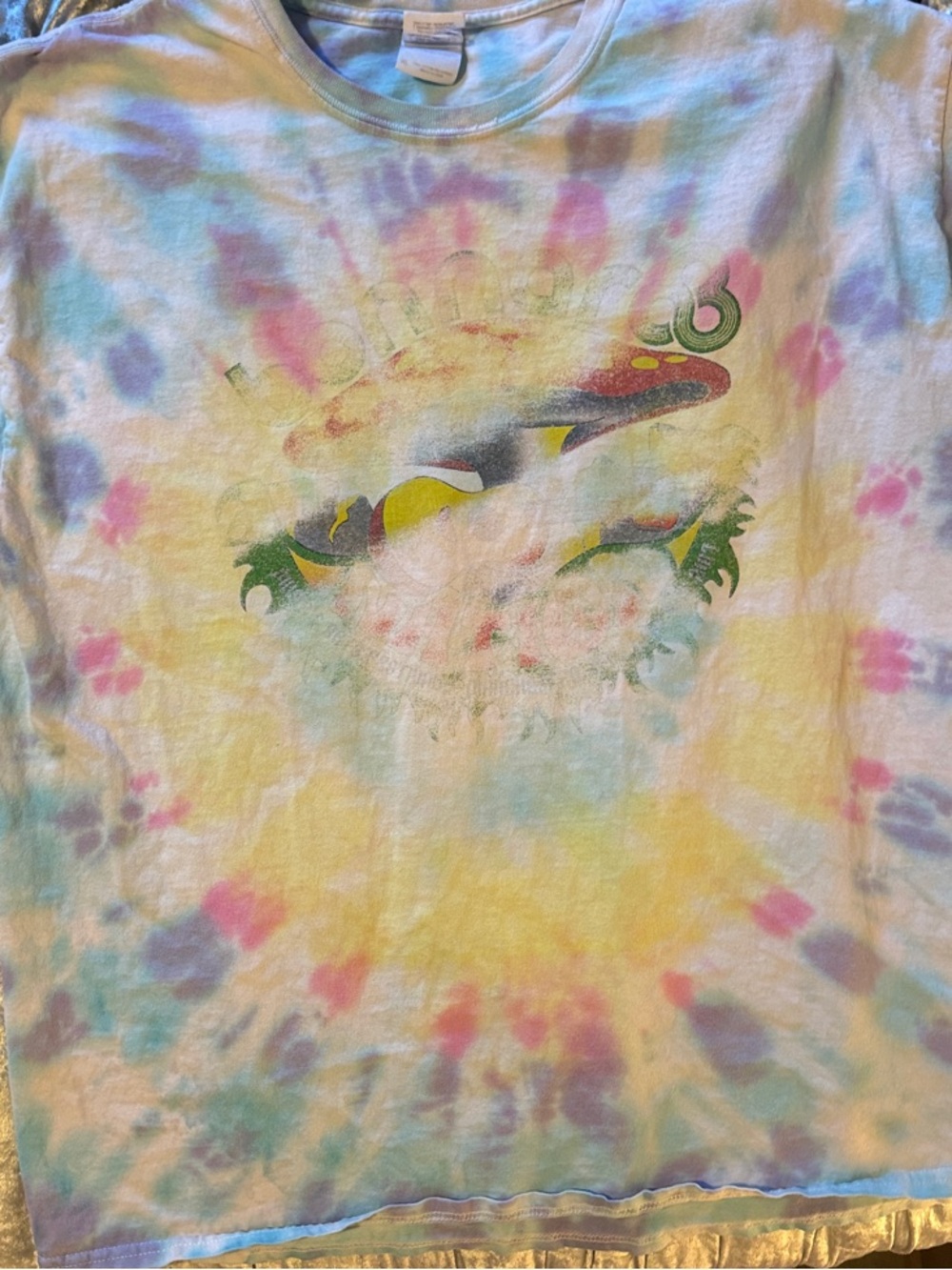 2017 Bonnaroo RARE Pastel Tie-Dye Short-Sleeve Tee in Multicolor